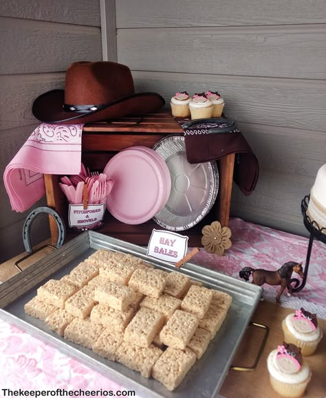 Cowgirl Party Dessert Table, 2nd Birthday Horse Theme, Rodeo Themed Third Birthday, Horse Themed Second Birthday, Western Theme Cupcakes Cowgirl Birthday, 3rd Birthday Cowgirl Theme, Two Year Old Cowgirl Party, Cow And Horse Birthday Party, Wild One Horse Birthday