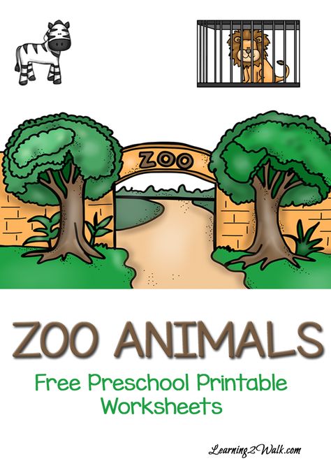 Zebra, Hippo and Crocodiles- how many zoo animals can your preschooler name? Try these free preschool printable worksheets Zoo Animals Preschool Art Craft Ideas, Animal Preschool, Zoo Animals Preschool, Preschool Zoo Theme, Zoo Preschool, Zoo Crafts, Animals Preschool, Zoo Activities, Dear Zoo