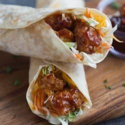 Honey BBQ Chicken Wraps - Tastes Better From Scratch Homemade Honey Bbq Sauce, Baked Popcorn Chicken, Chicken Wrap Recipe, Crispy Chicken Wraps, Bbq Chicken Wraps, Chicken Smothered, Honey Bbq Chicken, Chicken Wrap Recipes, Honey Bbq Sauce