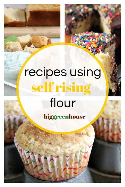 Self Raising Flour Recipe Baking Cake, Self Rising Flour Muffins, Self Rising Flour Muffin Recipes, Bread Recipes Using Self Rising Flour, Recipes That Use Self Rising Flour, Baking With Self Rising Flour, Desserts Using Self Rising Flour, Self Rising Cake Recipes, Self Raising Flour Bread Recipes