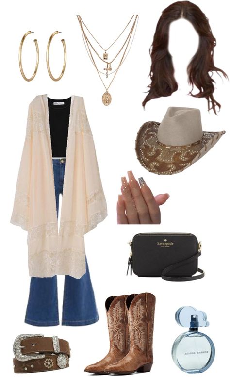 Fake Cowgirl Outfit, Mexican Cowgirl Outfits Party, Cowgirl School Outfits, Shein Vaquera Outfits, Cowgirl Outfit Inspiration, Indie Cowgirl Outfits, Mexican Summer Outfits, Mexican Country Outfits, Cowgirl Style Outfits Summer