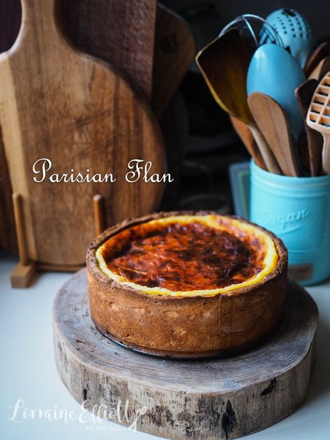 Parisian Flan @ Not Quite Nigella Parisian Flan Recipe, Parisian Flan, Custard Flan, Easy Cheesecake Recipe, French Custard, Basque Cheesecake, Flan Recipe, Rustic Exterior, Custard Powder