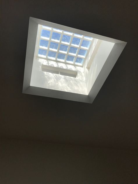 Glass Block Roof Ceilings, Ots Ceiling Design, Glass Block Skylight, Sunroof House Ceilings, Sunroof House, House Ventilation Design, Almirah Designs For Bedroom, Flat Roof Skylights, House Ventilation