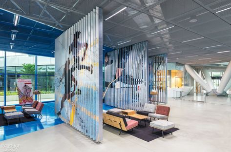 Adidas World of Sports Arena by Behnisch Architekten: 2019 Best of Year Winner for Creative Office Sports Office, Floating Staircase, Modular Lounges, Office Floor, Sports Arena, Office Snapshots, New Office, Interior Design Magazine, World Of Sports