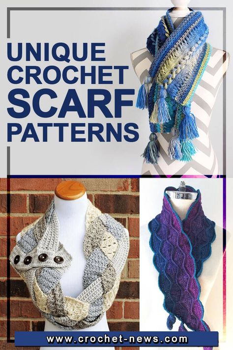 Unique Crochet Scarf, Unusual Crochet, Crochet Ruffle Scarf, Crochet Scarf Patterns, Crochet Flower Scarf, Hairpin Lace Crochet, Braided Scarf, Unique Scarf, Easy Crochet Hat