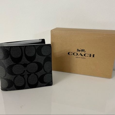 Men’s Coach Wallet Coach Mens Wallet, Wallet Aesthetic Men, Coach Wallet Men, Ghost Hunter, Mens Wallets, Coach Shirts, Mens Bags Fashion, Trendy Shoes Sneakers, Coach New York