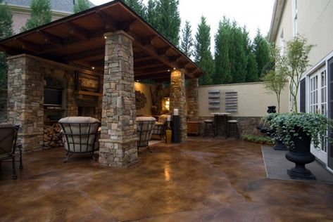 18+ Stained Concrete Patio Designs, Ideas | Design Trends - Premium PSD, Vector Downloads Stained Concrete Patio, Acid Stained Concrete Patio, Concrete Stain Patio, Concrete Backyard, Paint Concrete Patio, Acid Stained Concrete, Cement Patio, Concrete Patio Designs, Outdoor Paving