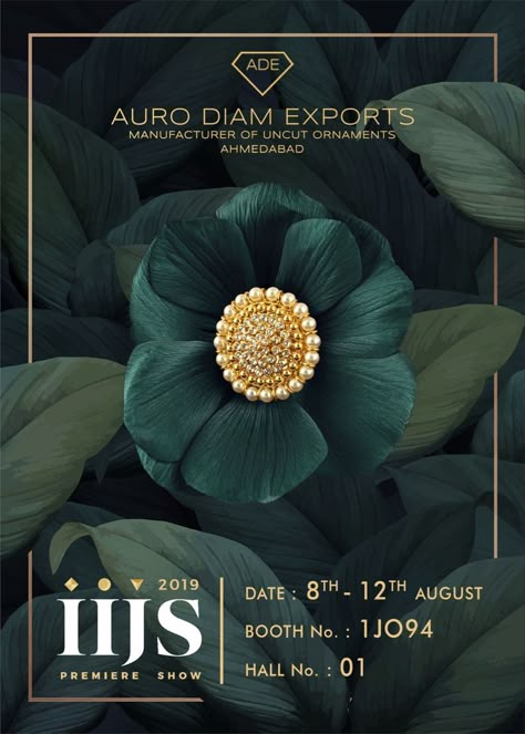 Jewellery Template Design, Iijs Exhibition Invite, Jewellery Posts Instagram, Jewelry Ad Design, Jewelry Advertising Design, Jewellery Exhibition Invitation, Jewellery Graphic Design, Jewellery Ads Poster, Gold Jewellery Photography