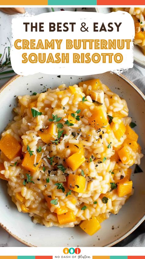 Creamy Butternut Squash Risotto Butternut Squash Risotto Ina Garten, Butternut Squash And Sage Risotto, Vegan Butternut Squash Risotto, Risotto Butternut Squash, Butternut Risotto Recipe, Dinner Ideas With Butternut Squash, Butternut Squash Zucchini Recipes, Roasted Butternut Squash Risotto, Butternut Recipes Side Dishes