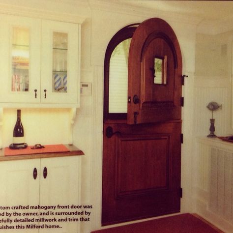 Custom Dutch Door | New Haven, CT Magazine October 2012 | www.VintageDoors.com Arched Dutch Door, Arch Dutch Door, Round Doors Cottage, Antique Dutch Door, Cottage Dutch Door, Dutch Bedroom Door, Dutch Dog Door Interior, Dutch Front Door, Exterior Dutch Door