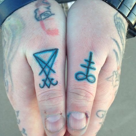 Cross Finger Tattoo, Leviathan Tattoo, Cross Finger Tattoos, Cross Tattoo On Hand, Leviathan Cross, Satanic Tattoos, Awareness Tattoo, Sigil Tattoo, Bad Tattoos