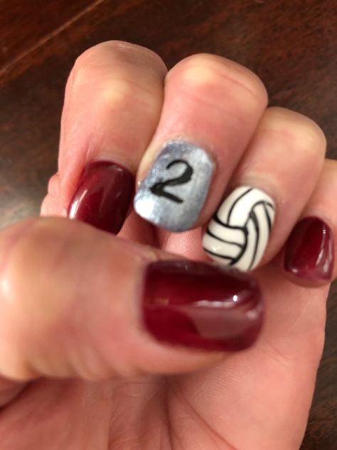 Volleyball Nail Ideas, Volleyball Nails Designs, Cheerleading Nails, Volleyball Nail Art, School Spirit Nails, Volleyball Nails, Soccer Nails, Sports Nails, Nail Art Diy Easy