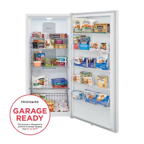 Frigidaire 20.0 Cu. Ft. Upright Freezer White-FFUE2024AW Undercounter Refrigerator, Fridge Top, Beverage Centers, Gas Dryer, Built In Dishwasher, Upright Freezer, Outdoor Refrigerator, Warming Drawer, Freezers