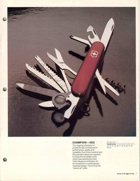 Victorinox Swiss Army Knife Catalog Page 1985 Swiss Army Knife Aesthetic, Corporate Moodboard, Library Aesthetics, Knife Photography, Knife Aesthetic, Vault Dweller, Victorinox Swiss Army Knife, Lone Wanderer, Taurus Moon