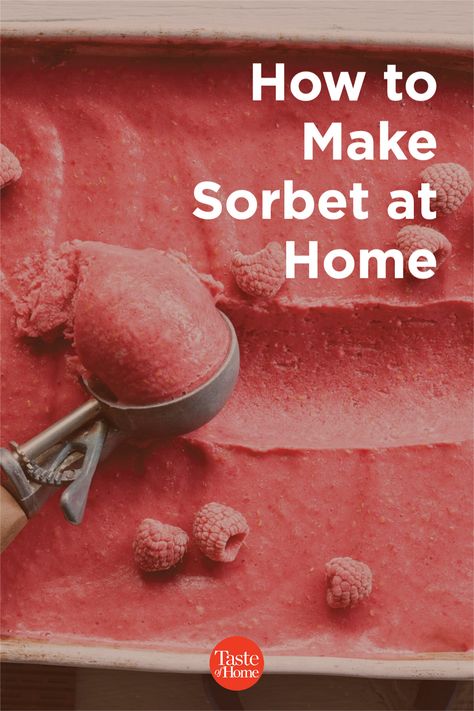 Fruit Sherbet Sorbet Recipe, Non Dairy Sorbet Recipe, How To Make Sherbet Recipes, Strawberry Sherbet Recipes, How To Make Fruit Sorbet, How To Make Sorbet Without A Machine, Homemade Sorbet Recipe Easy, Dairy Free Sorbet Recipes, Strawberry Sorbet Recipes Easy