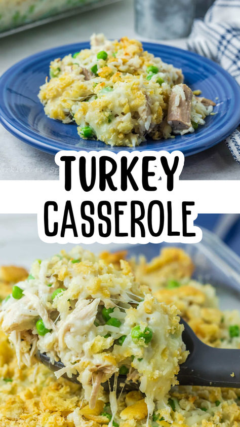 If you’re wondering what to do with leftover turkey, this Turkey Casserole recipe is your answer. It’s a creamy, cheesy, and perfectly seasoned dish that brings together tender turkey, hearty rice, and sweet peas in one cozy meal. Recipes With Canned Turkey, What To Cook With Leftover Turkey, Left Turkey Recipes Easy, Crockpot Turkey Casserole Recipes, Rice And Turkey Meat Recipes, Cubed Turkey Recipes, Leftover Turkey And Ham Recipes, Smoked Turkey Casserole Recipes, Leftover Turkey Rice Casserole