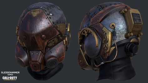 Call Of Duty Aw, Steampunk Helmet, Steampunk Artwork, Helmet Concept, Steampunk Stuff, Steampunk Mask, Advanced Warfare, Steampunk Costume, Armor Concept