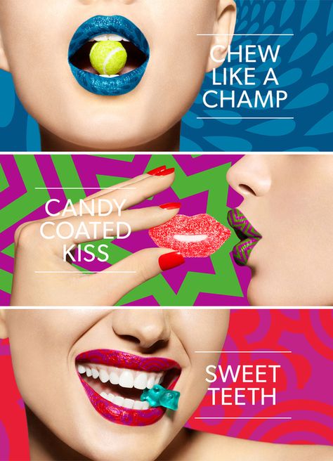 . Logo Design Love, Dynamic Stretching, Candy Lips, Candy Packaging, Candy Brands, Banner Ad, Maria Sharapova, Creative Ads, Creative Advertising