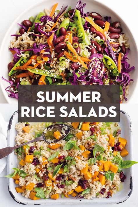 #summer #summerrecipes #ricesalad #salad Salads For Summer, Shredded Chicken Salads, Rice Salads, Summer Pasta Salad Recipes, Rice Salad Recipes, Crab Salad Recipe, Shrimp Salad Recipes, Spinach Salad Recipes, Creamy Cucumber Salad