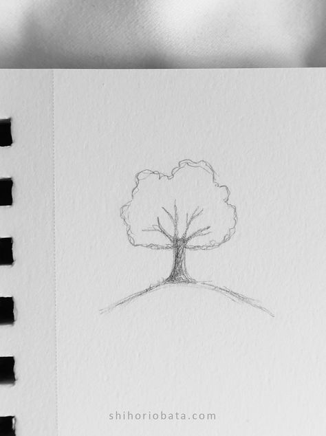 Aesthetic Trees Drawing, Drawing Of A Tree Simple, Drawing Backgrounds Ideas Sketch Easy, Drawings Of Trees Easy, How To Draw Nature Easy, Easy Drawings Of Trees, Forest Trees Drawing Easy, A Tree Drawing Easy, Tree Drawing No Leaves