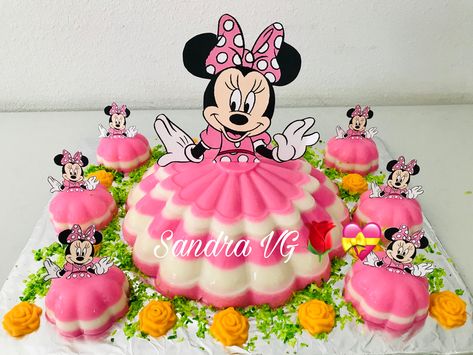 Minnie Mouse Jello, Mini Mouse First Birthday, Jello Ideas, Jello Cake, First Birthday Themes, Mini Mouse, Food Videos Cooking, Birthday Theme, Food Videos