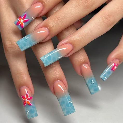 Starfish Nails, Nails Kids, Coffin Shape, Simple Acrylic Nails, Girly Acrylic Nails, Unique Acrylic Nails, Bling Acrylic Nails, Pink Acrylic Nails, Square Acrylic Nails