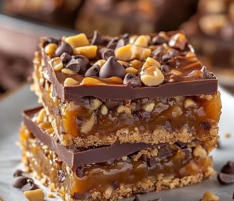 Chocolate Crunch Bars, Crunch Bars Recipe, Creamy Broccoli Cheddar Soup, Caramel Apple Dump Cake, Crunch Bars, Homemade Strawberry Jam, Baked Ribs, Sweet Potato Recipes Casserole, Caramel Crunch