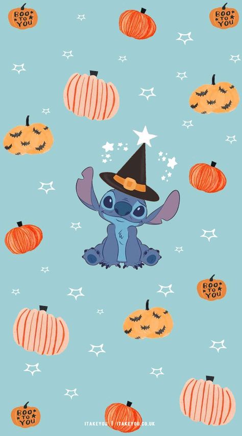 Halloween Wallpaper Stitch, Stitch Fall Wallpaper, Stitch Halloween Wallpaper, Cute Stitch Wallpapers, Stitch Wallpapers, Wallpaper Stitch, Fall Wallpaper Iphone, Hawaiian Girl, Helloween Wallpaper