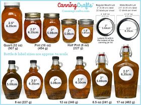 maple syrup bottle label size chart | CanningCrafts.com Maple Syrup Bottle, Maple Syrup Labels, Maple Syrup Bottles, Syrup Labels, Canning Jar Labels, Mason Jars Labels, Canning Jar Lids, Syrup Bottle, Jar Stickers