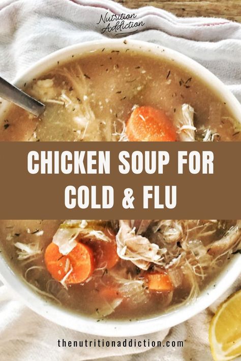 Easy Soup Recipes For Sore Throat, Quick Chicken Soup Easy, Chicken Soup Easy Simple, Soups To Help With Congestion, Feel Good Chicken Soup, Chicken Soup Recipes For Colds, Easy Chicken Soup For Colds, Chicken Soup Cold Remedy, Best Chicken Soup Recipe For Colds