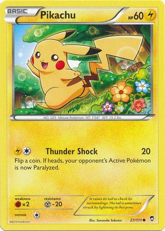 Single Collectible Trading Cards - Pokemon  Pikachu 27111  XY Furious Fists *** Details can be found by clicking on the image. Pikachu Pokemon Card, Mouse Pokemon, Pikachu Pikachu, Collectible Trading Cards, Pokemon Trading Card Game, Pokemon Trading Card, Lightning Strikes, Pokemon Card, Room Idea