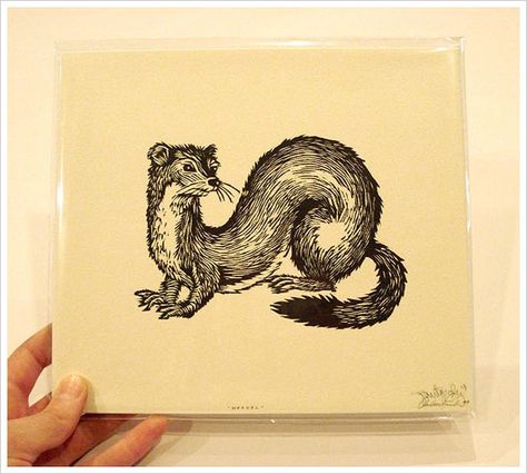 Weasel Weasel Tattoo, Hounds Of Love, 1 Tattoo, Character Design Animation, Nature Crafts, Lino Print, Tattoo Shop, Botanical Illustration, 404 Error