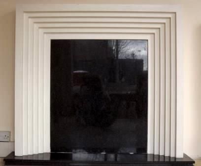 New Art Deco stepped plaster fire surround Art Deco Fireplace, Fire Surround, Living Room Arrangements, Streamline Moderne, Deco Furniture, Apartment Furniture, Art Deco Home, Modern Art Deco, Farmhouse Furniture