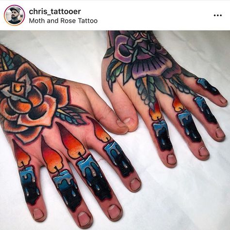 Finger Tattoos Fade, Candle Tattoo Design, Middle Finger Tattoos, Hand Tattoo Ideas, Candle Tattoo, Finger Tattoo For Women, Ring Finger Tattoos, Kunst Tattoos, Black Candle