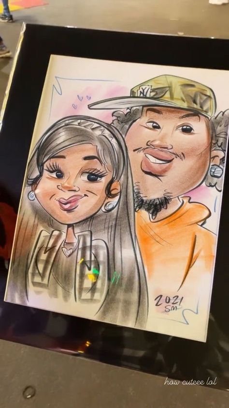 Couples Caricature Drawing, Caricature Tutorial, Couple Caricature, Funny Caricatures, Caricature Artist, Caricature Drawing, Book Drawing, Love My Boyfriend, Couple Drawings