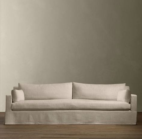 Annals of Bad Design: Extra Deep 'Luxe' Sofas - Improvised Life Restoration Hardware Sofa, Deep Couch, Neutral Sofa, Linen Couch, Rh Rugs, Interior Minimalista, Furniture Logo, Classic Sofa, Linen Sofa