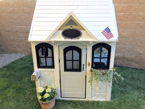 Costco Playhouse HACK – free.indeed. Costco Playhouse, Diy Kids Playhouse, Outside Playhouse, Playhouse Kits, Playhouse Plans, Diy Playhouse, Backyard Playhouse, Build A Playhouse, Playhouse Outdoor