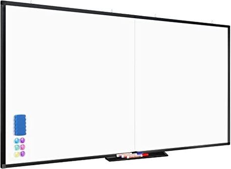 Large Whiteboard for Wall, maxtek 72 x 40 inches Dry Erase Board Magnetic White Board with Marker Tray 1 Eraser 3 Markers 6 Magnets | Foldable Memo Whiteboard for Office Home School Dry Erase Board Wall, Magnetic Whiteboard, Planning Board, Mount Board, Interactive Whiteboard, Board Wall, Magnetic White Board, Home School, Dry Erase Board