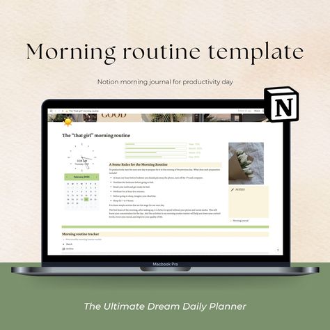 Morning routine Notion templates, Morning pages, Morning rou - Inspire Uplift novelplanner #minimalistplanner #hifsplanner☺️ Morning Routine Notion, Notion Library, Motivation Planner, Day Planner Template, Notion Inspo, Weekly Planner Free Printable, Morning Journal, Weekly Planner Free, Everyday Planner