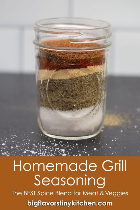 Homemade Grill Seasoning, Steak Seasoning Recipes Easy, Grill Seasoning Recipe, Grill Seasoning, Homemade Grill, Diy Seasonings, Ricotta Pizza, Dry Rubs, Homemade Spice Mix