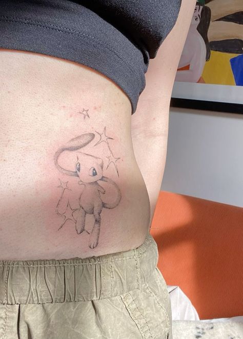 Katamari Tattoo, Mewtwo Tattoo, Mew Tattoo, Mew Art, Horrible Tattoos, Master Tattoo, Mew And Mewtwo, Surreal Tattoo, Pokemon Tattoo