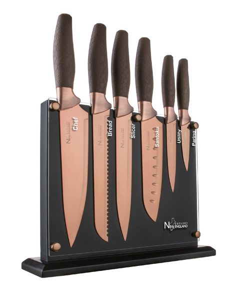 in stock Steak Knife Set, Knife Block Set, Specialty Knives, Cutlery Sets, Dish Racks, Copper Kitchen, Knife Set, Dream Spaces, Knife Sets