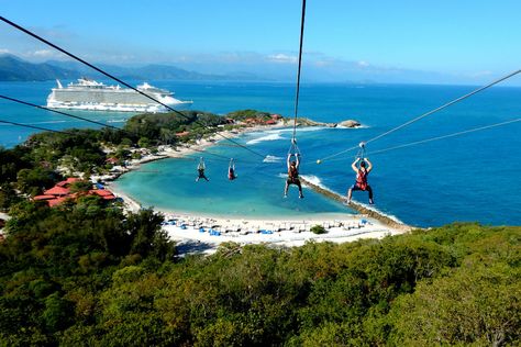 Royal Caribbean’s Labadee Flight Line zip-line Zip Lining, Zip Line, Port Elizabeth, Vacation Deals, Summer Bucket Lists, Royal Caribbean, Summer Bucket, I Did It, Niagara Falls