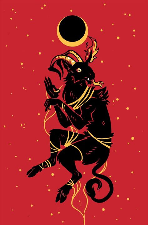 Burning Background, Pixel Portrait, Goat Art, Bright Art, Occult Art, Scary Art, Creepy Art, Horror Art, Pretty Art