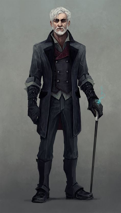 My D&D character art collection - male humanoid characters (part 1) - Imgur Suited Character Design, Time Wizard, Dnd Wizard, Steampunk Character, Character Types, Heroic Fantasy, Male Character, Dishonored, Cyberpunk Character