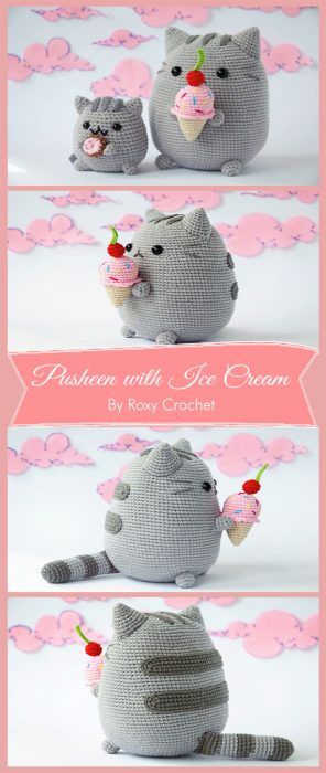 Adorable Pusheen Amigurumi Free Patterns Ideas - Carolinamontoni.com Geek Crochet, Crochet Amiguri, Cute Crochet Projects, Crochet Cat Toys, Diy Crochet Toys, Handmade Animals, Diy Crochet Patterns, Pusheen The Cat, Free Pattern Crochet