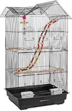 Best Choice Products 36in Indoor/Outdoor Iron Bird Cage for Medium Small Birds, Parrot, Lovebird, Finch, Parakeets, Cockatiel Enclosure w/Removable Tray, 4 Feeders, 2 Toys Iron Bird Cage, Parakeet Cage, Parrot Cage, Parakeets, Parrot Bird, Bird Cages, Small Birds, Bird Cage, Love Birds