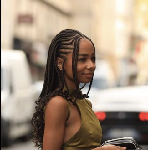 Cornrow Hairstyles With Bangs, Edgy Braids Black Women, Plait Styles For Black Women, Cornrows With Fringe, Box Braid Bob Shoulder Length, Short Hairstyle Women Black Woman Braids, Box Braids With Cornrows On Top, Black Women Cornrow Hairstyles, Medium Length Braids Black Women