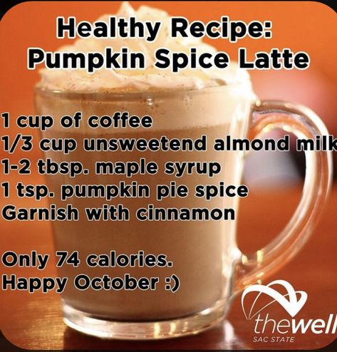 Healthy Pumpkin Spice Latte, Coffee Creamer Recipe, Pumpkin Spiced Latte Recipe, Creamer Recipe, Recipe Pumpkin, Coffee Drink Recipes, Latte Recipe, Starbucks Recipes, Fall Drinks