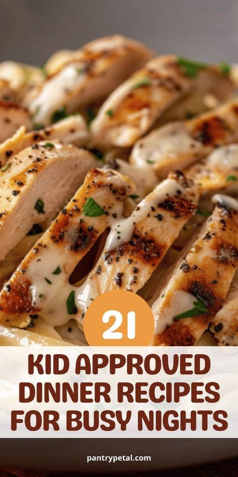 These 21 kid-approved easy dinners for busy nights will make mealtime less stressful. If you struggle to find meals that your children will enjoy, these recipes are perfect. You'll find dishes that are quick to make and appeal to picky eaters, but are still nutritious. These meals are great for families with busy schedules and kids of all ages. Dinner Ideas For Two Picky Eaters, Cheap And Easy Family Dinners, Good Dinner Recipes For Picky Eaters, Easy Weeknight Family Dinners Kids, Family Dinner Picky Eaters, Easy Fast Dinner Recipes For Picky Eaters, Quick Busy Night Dinners, Chicken Meals For Picky Eaters, Easy Recipes Dinner Picky Eaters